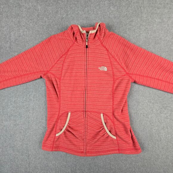 The North Face Jacket Womens Large Polartec ThermalPro Red Full Zip Hoodie - Picture 4 of 16